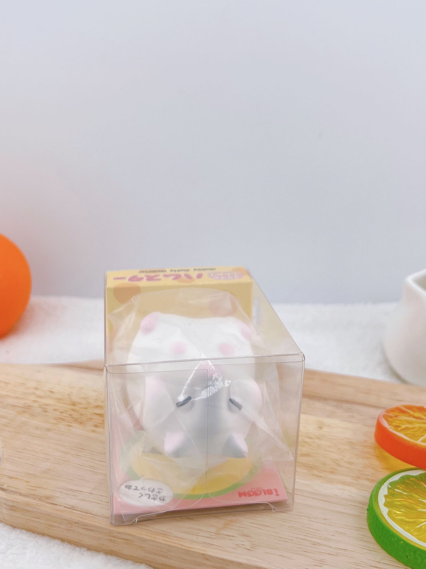 Chubby Fluffy Hamster - Pearl White Closed Eyes (Cotton Candy Scent)