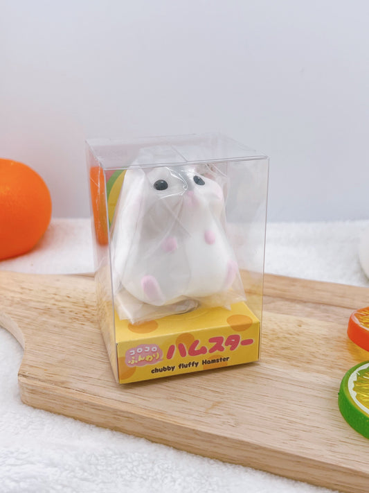 Chubby Fluffy Hamster - Pearl White (Cotton Candy Scent)