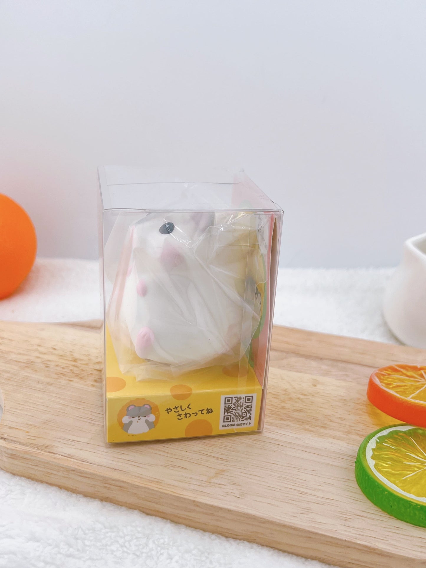 Chubby Fluffy Hamster - Pearl White (Cotton Candy Scent)