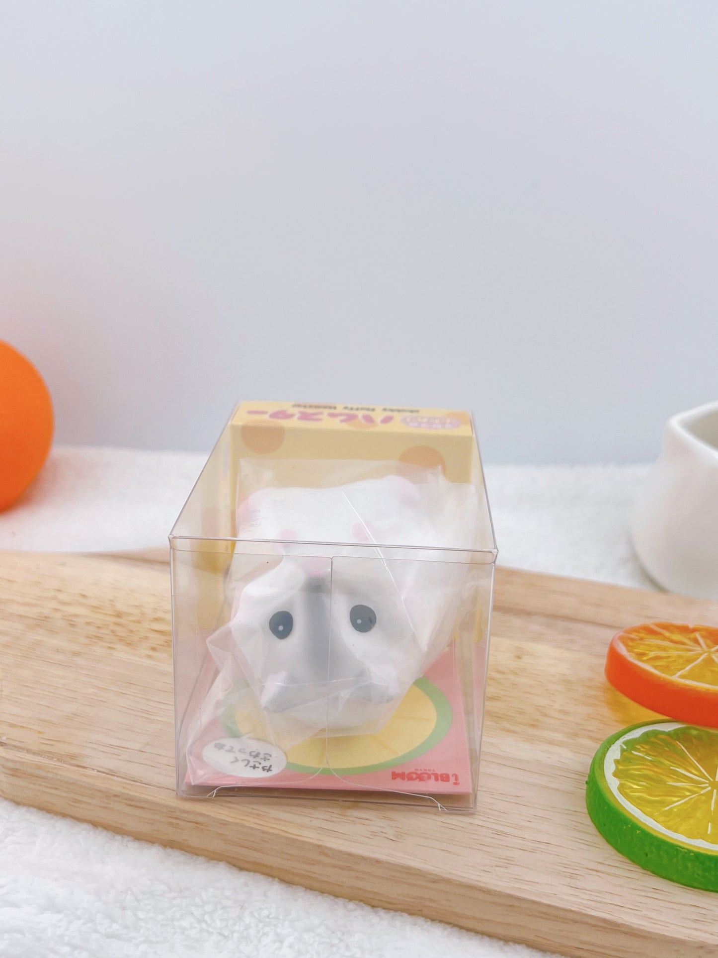 Chubby Fluffy Hamster - Pearl White (Cotton Candy Scent)